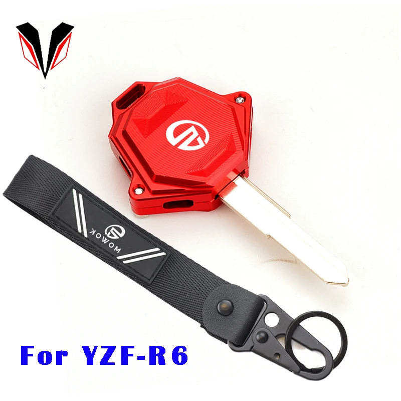 

For YAMAHA R6 YZFR6 YZR R6 Motorcycle CNC Aluminum Keycase Key Cover Shell Protector Keychain KeyRing Accessories