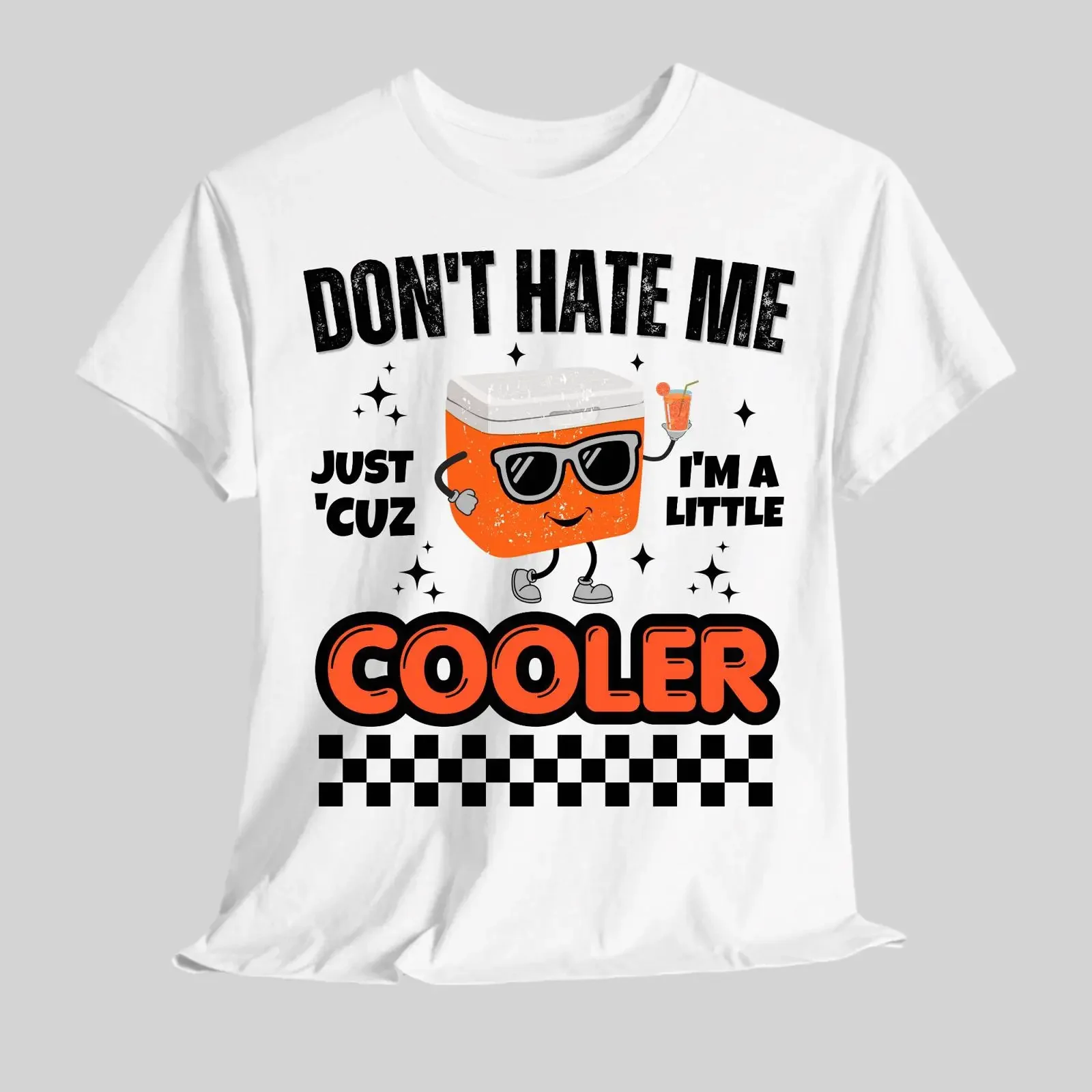 T-shirt de dessin animé drôle et mignon « Ne me déteste pas, je suis un peu plus cool », idéal pour l'été, le camping, la plage, les vacances, décontracté pour les amis et la famille, style vintage