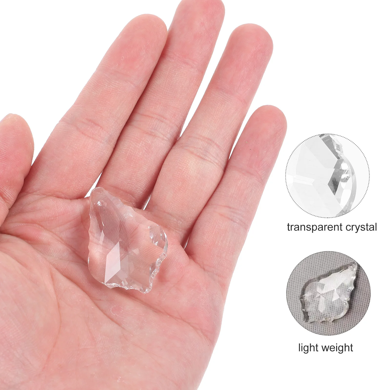 

10Pcs Crystal Pendants Transparent Chandelier Prisms Hanging Light Decoration Wedding Birthday Garden Decor Chandelier Crystals