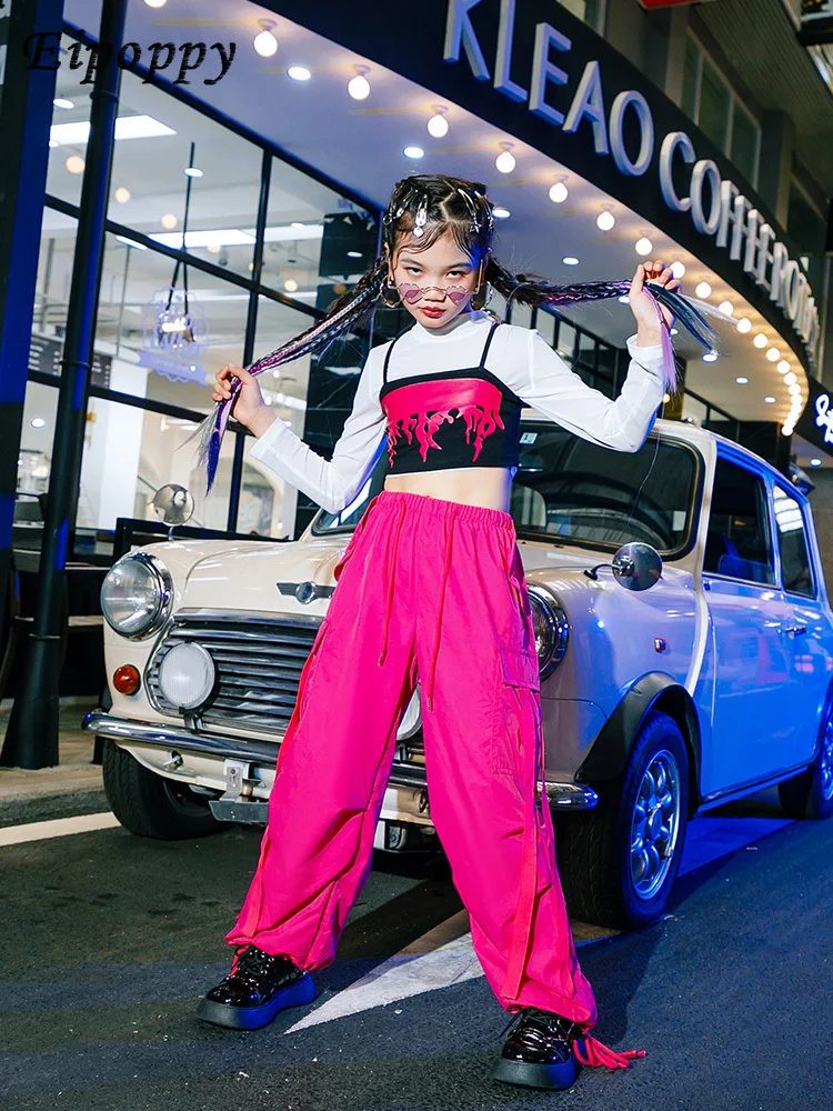 Kostum Jazz kostum Jalan goreng modis anak-anak setelan pakaian Hiphop anak-anak modis