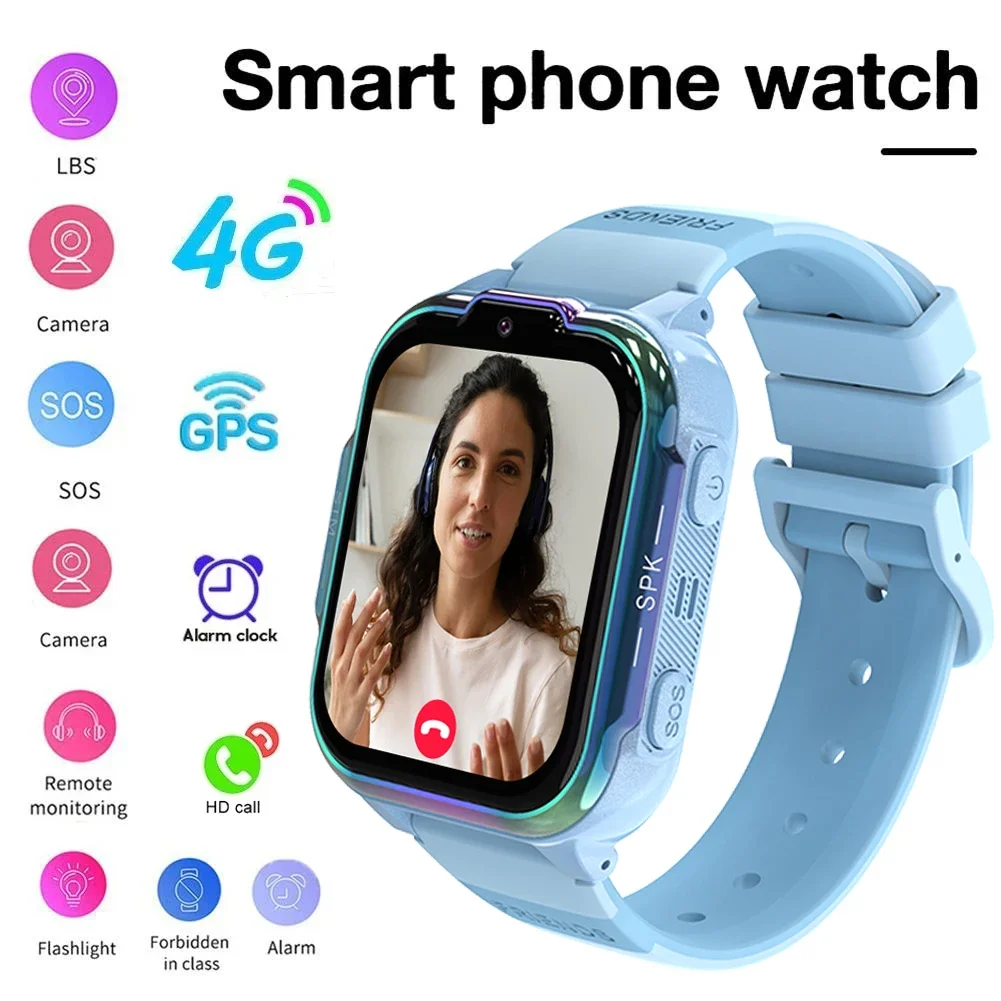 

2024 New Kids Smartwatch Sim Card Supported Sos Call Phone Camera VoiceChat Photo Color Screen Gift for Boys Girls DH20