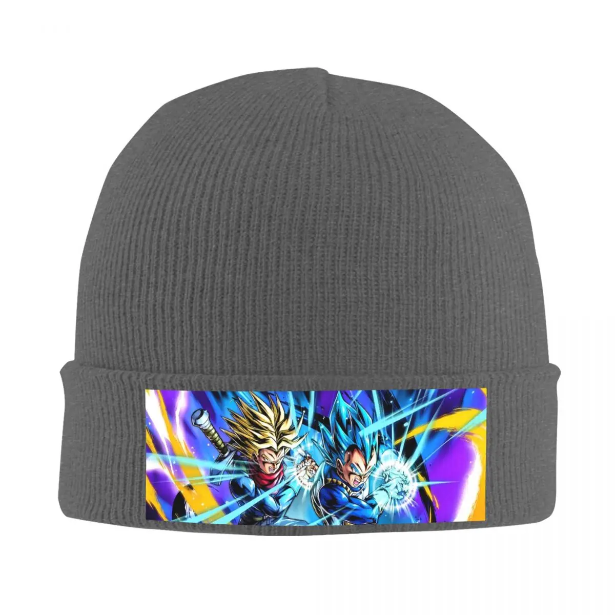 Vegeta And Trunks Galick Gun Warm Knitted Cap Fashion Bonnet Hat Autumn Winter Outdoor Beanies Hats for Unisex Adult