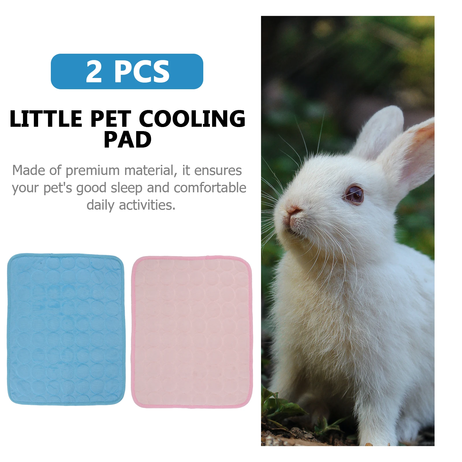 

2pcs Cooling Pet Sleeping Nest For Rabbit Hamster Pet Bed Waterproof Summer Nest Washable Durable Small Animal Sleeping Pad