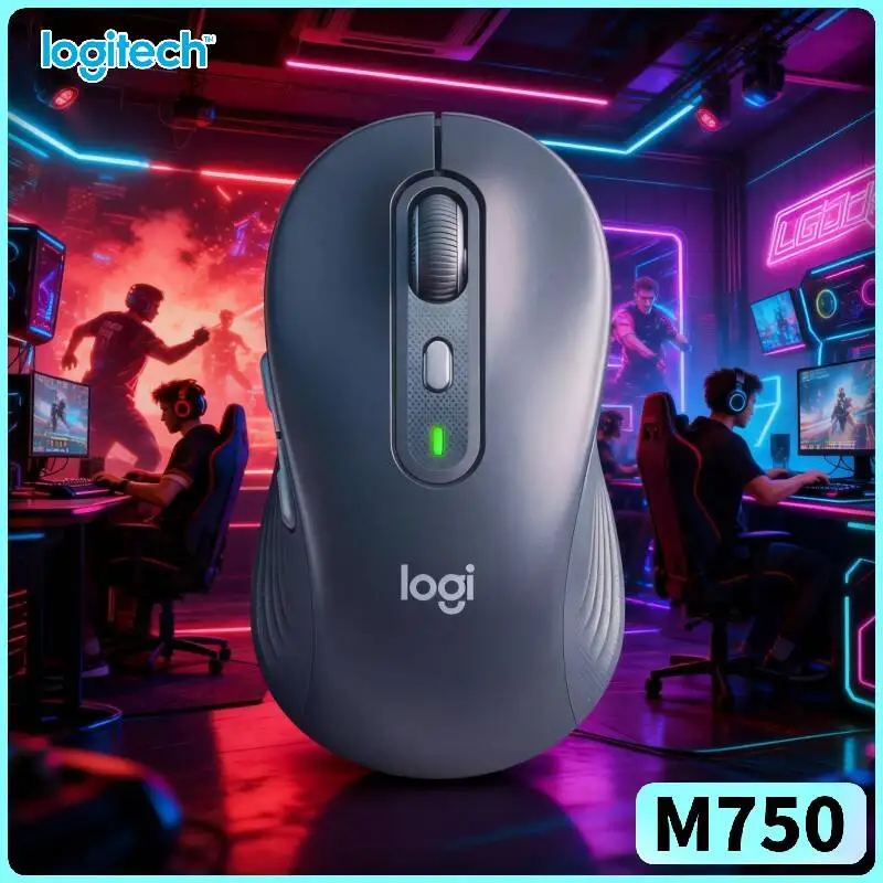 

Беспроводная мышь Logitech M750, 2.4 ГГц, бесшумная работа, стабильная и быстрая отдача, совместимость с M650L/M185/M220/G304