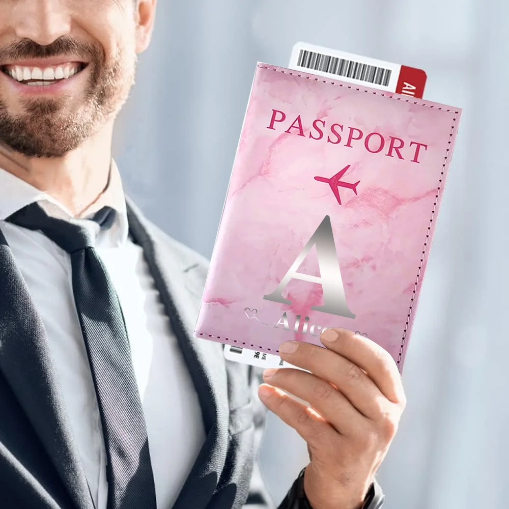 اسم مخصص غطاء جواز سفر تصميم خمر حامل تذكرة الهواء المحمولة الكلاسيكية بطاقة الائتمان جواز السفر حقيبة التخزين #6