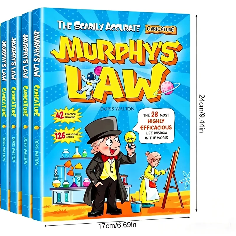 1/2 Books Set Murphy's Law & 100000 Whys Kids Science Humor Educational Storybooks English Early Reading Gifts for Children