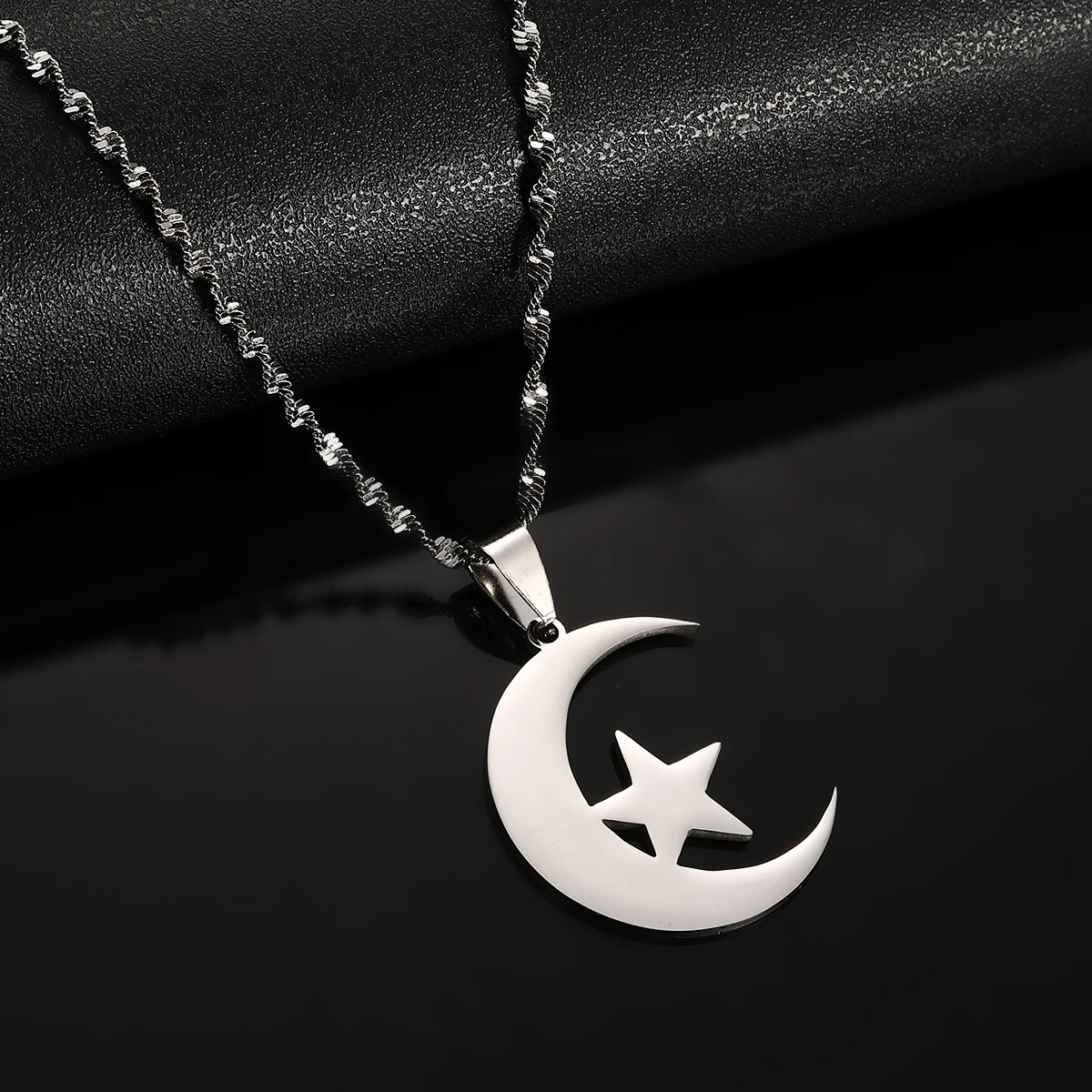 Stainless Steel Islamic Symbol Men Women Islam Muslim Jewelry