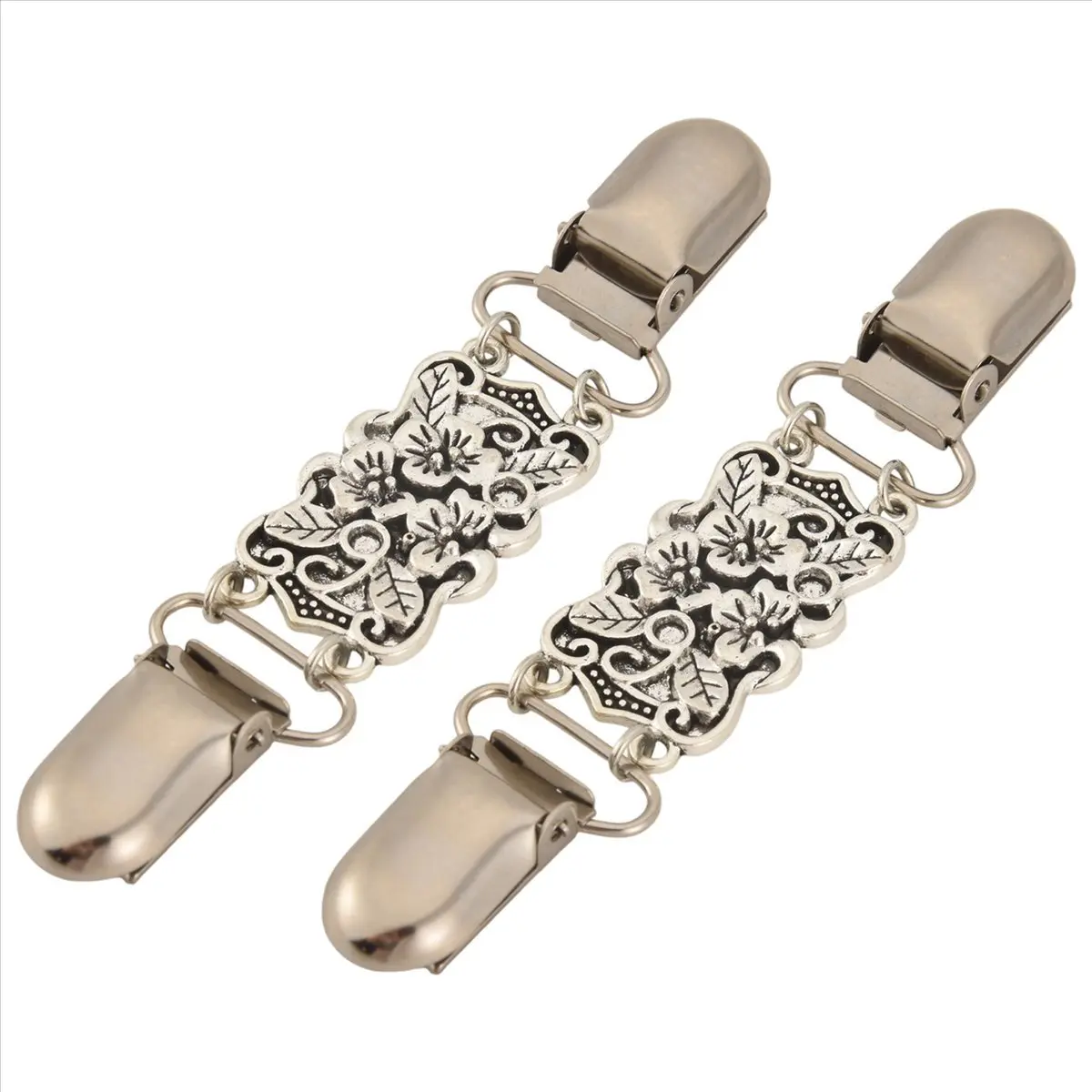 ABQR 2 PCS Retro Suéter Camisa Clipes Cardigan Collar Clips Vestidos Xale Clipe Para Mulheres Meninas, Estilo 1