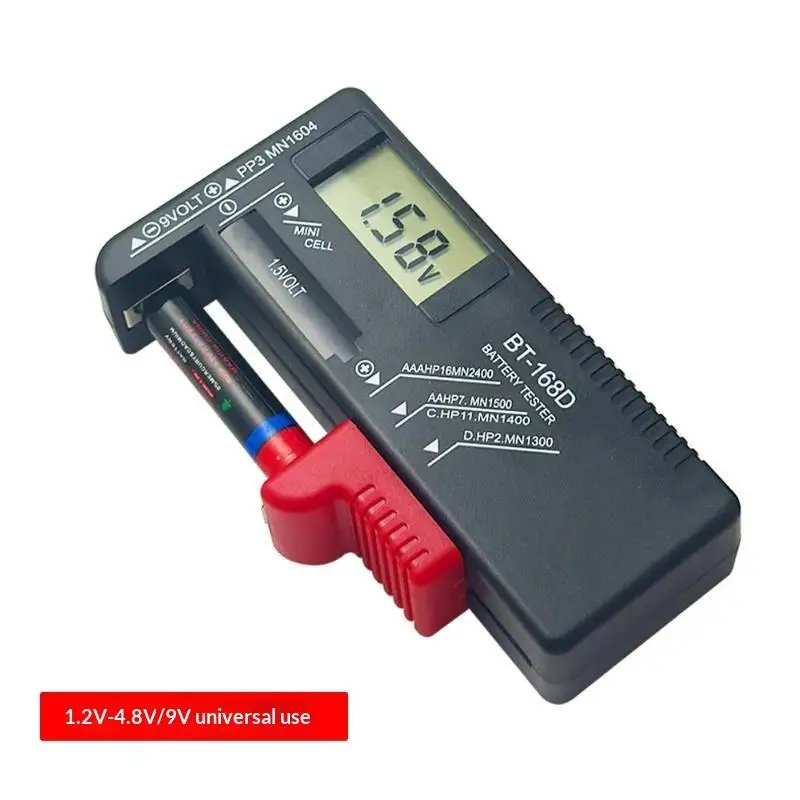 AAA AA Button Cell Lithium Capacity Universal Test BT-168 PRO Digital Battery Tester Checkered Load Analyzer Display Check