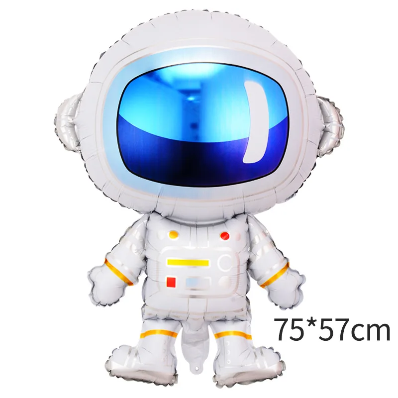 

New Astronaut Rocket Modeling Cosmic Theme Birthday Party Decorative Aluminum Film Flying Saucer Astronaut Balloon