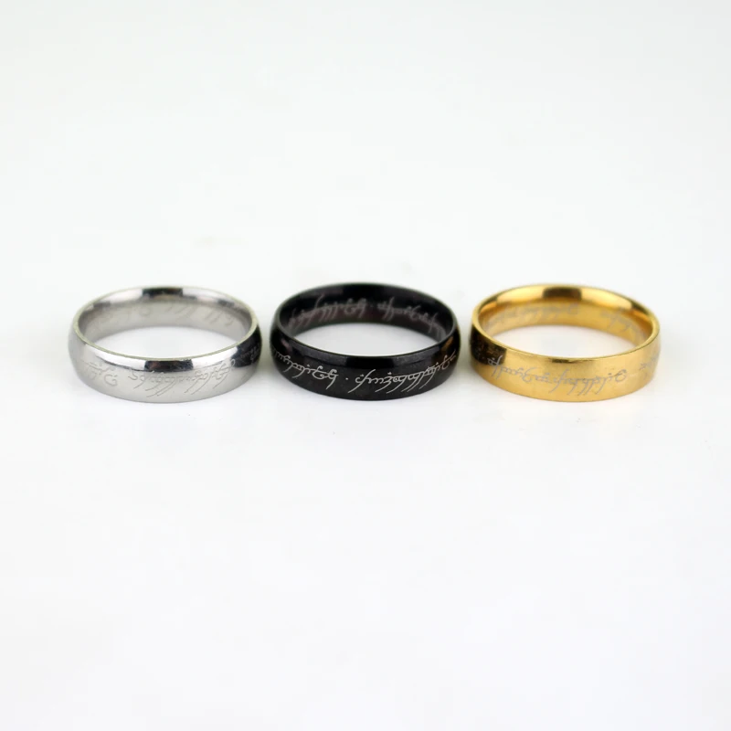 الفولاذ المقاوم للصدأ سيد خواتم الاصبع حلقة سحرية الراقية مجوهرات معدنية ثلاثية الأبعاد كبار رائعة مجوهرات اكسسوارات #5