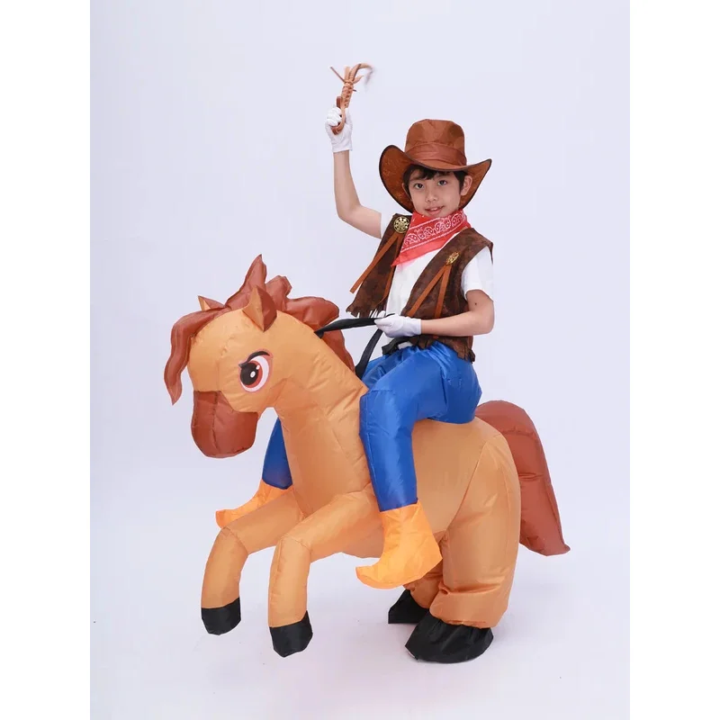 Sky01 детский надувной костюм лошади, косплей для девочек и мальчиков, ковбойская езда на лошади, забавная надувная одежда для Хэллоуина, Пурима, вечеринкиwd01 @