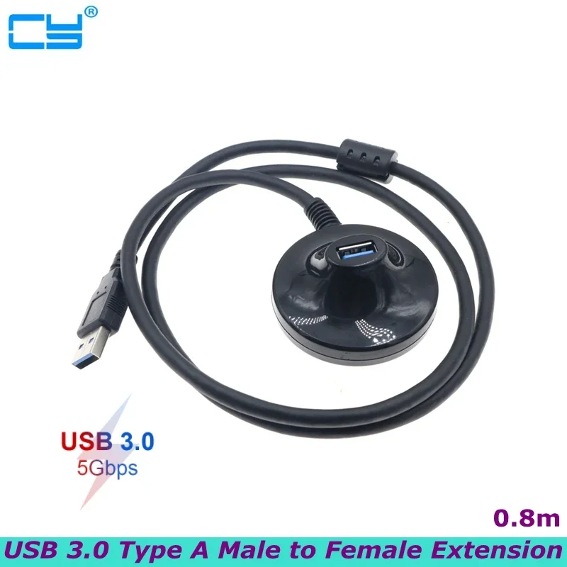 Wysokiej jakości kabel przedłużający USB 3.0 typu A męski na żeński, szybki 5 Gb/s, do ładowania i transmisji danych, z podstawką, ekranowany. — zdjęcie produktu 7