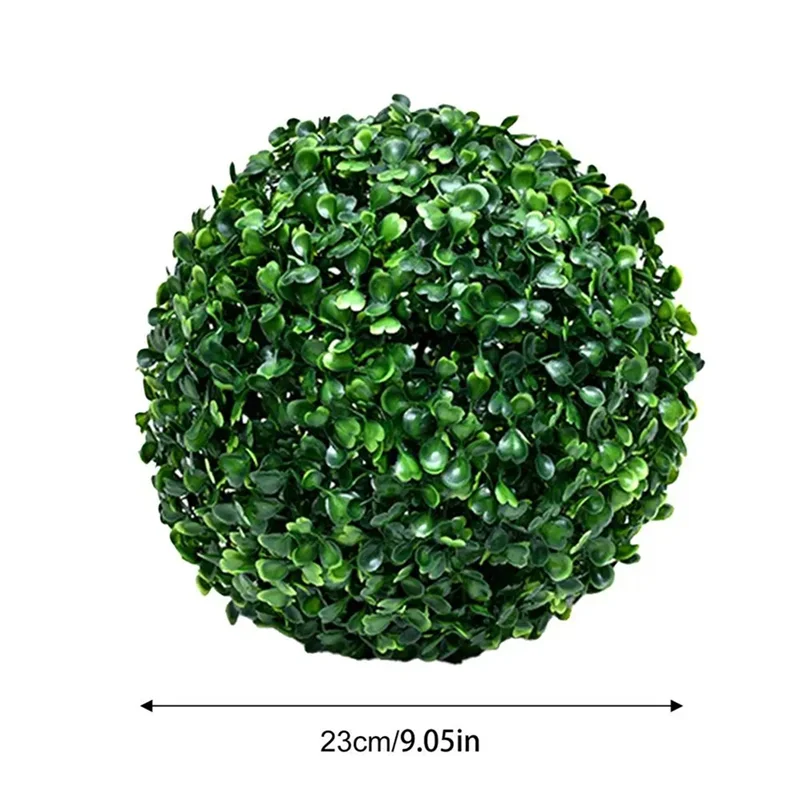 ขาย TOP Greenery Balls Faux Boxwood สีเขียวลูกบอลกลมไม่มีตัดประดิษฐ์ Topiary Balls ตกแต่งตารางสําหรับ Home Outdoor