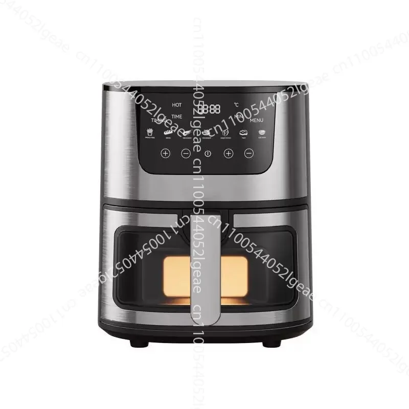 Large-capacity Air Fryer with Viewing Window – Stainless Steel, Multi-function Electric Fryer for Home Use