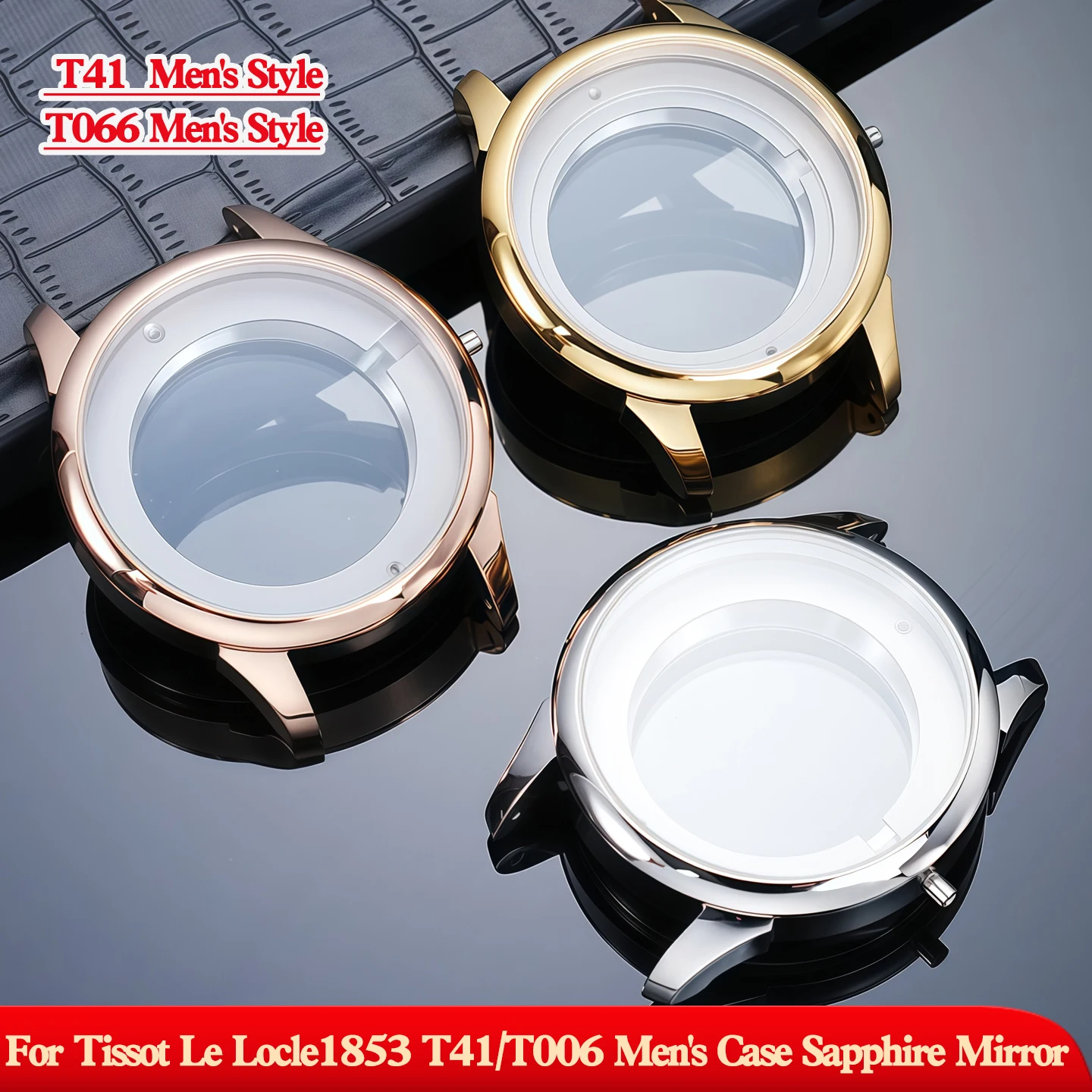 

1853 For Tissot Le Locle T41 Men's T006.407/408 Watch 316L High Quality Stainless Steel Case Sapphire Mirror Waterproof Ring