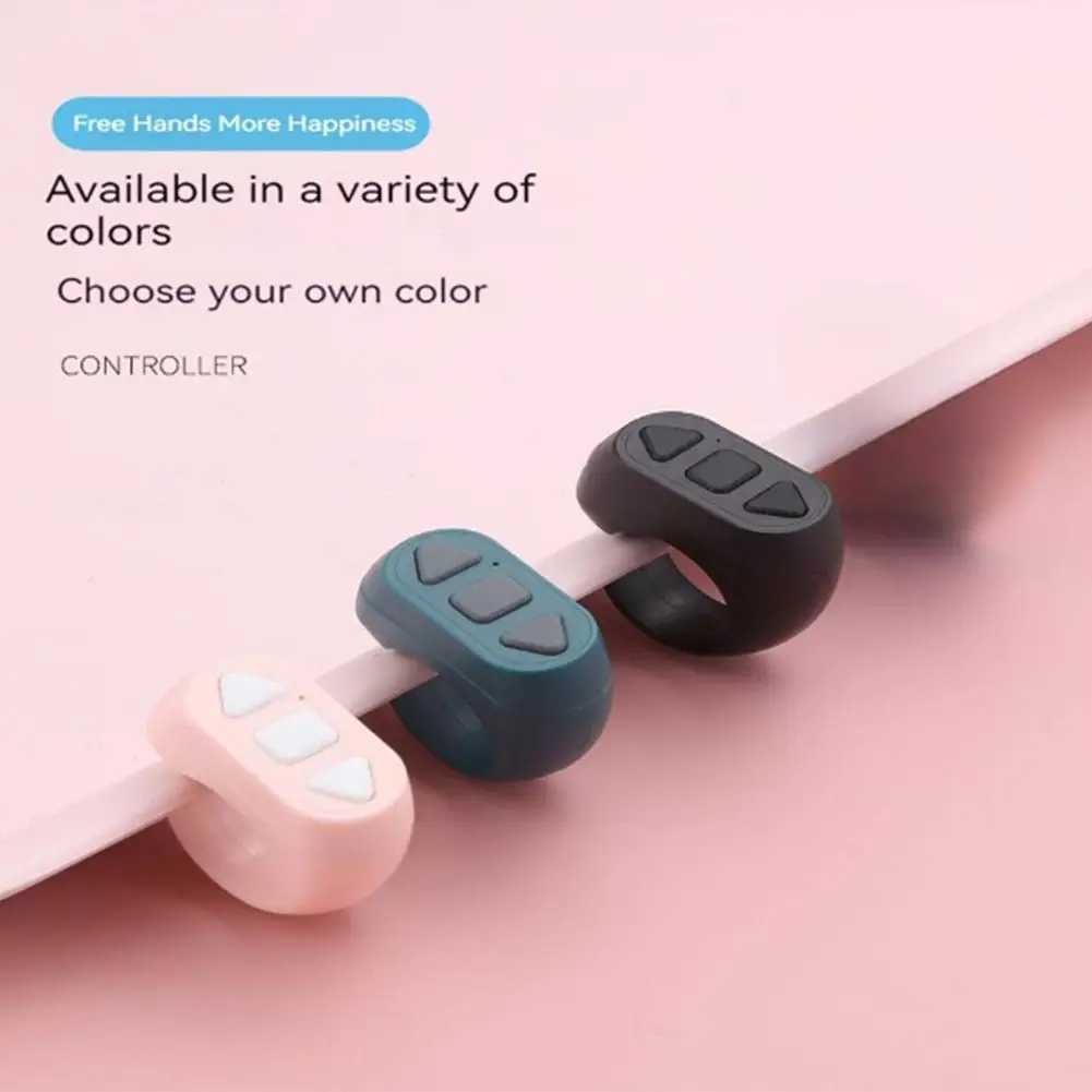 Fingertip Controller Bluetooth-compatible for Tik Tok Video Page Turner Remote Control Video Selfie for Mobile Phone Controller