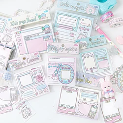 80Pcs Cute Sweety Rabbit Memo Pad Decoration Scrapbooking Korean Planner Message Notes Paper Notepad Kawaii Stationery