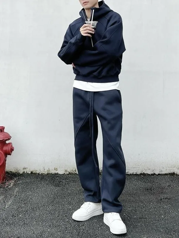 

Комплект спортивной одежды большого размера (300 Pou) премиум-класса: худи и брюки для мужчин и женщин, свободный крой, для ранней весны