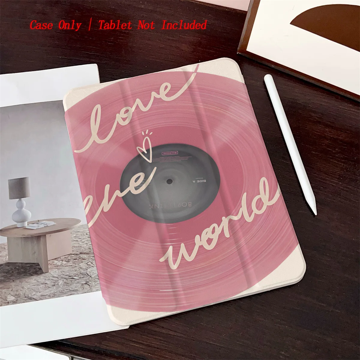 

Adorable Sweet Pink Turntable Pattern iPad Cover For Apple iPad 10th Gen Pro 11 Air 4 Mini 6 Protective Case