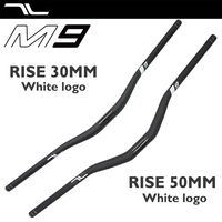 M9 Carbon Downhill MTB Handlebar 31.8mm Clamp 800mm Width 30/50mm Rise 8° Backsweep 4° Upsweep 232G High Strength Lightweight