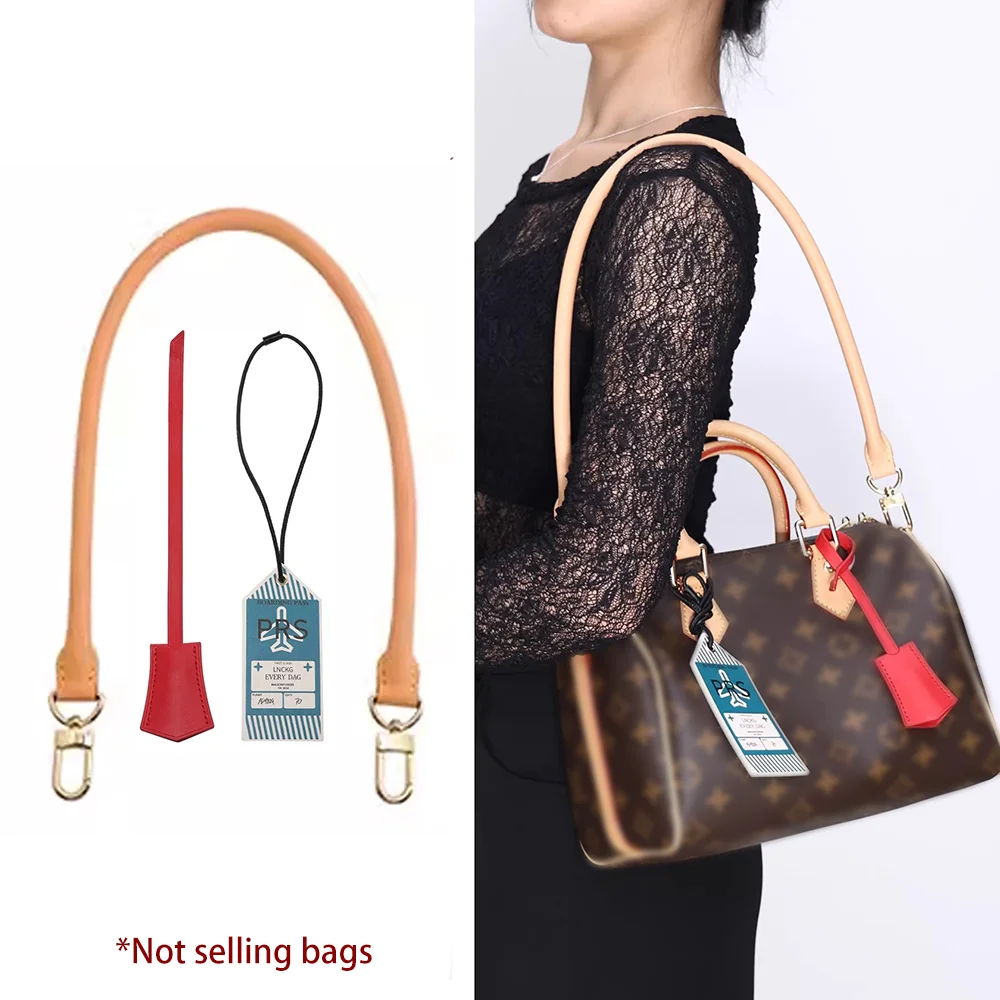 Cowhide Vachetta Leather Bag Strap for LV Speedy 20 25 30 Shoulder Straps Long Bags Belts Replacement Bag Accessories