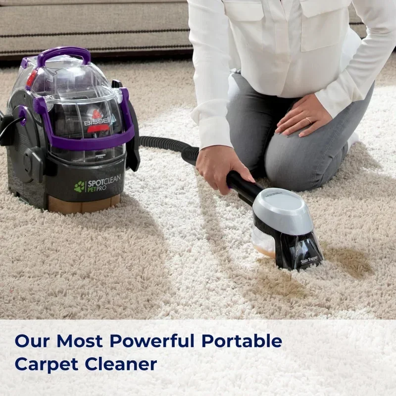 QWABISSELLS SpotClean Pet Pro Portable Carpet Cleaner,2458,Grapevine Purple,Black,Large