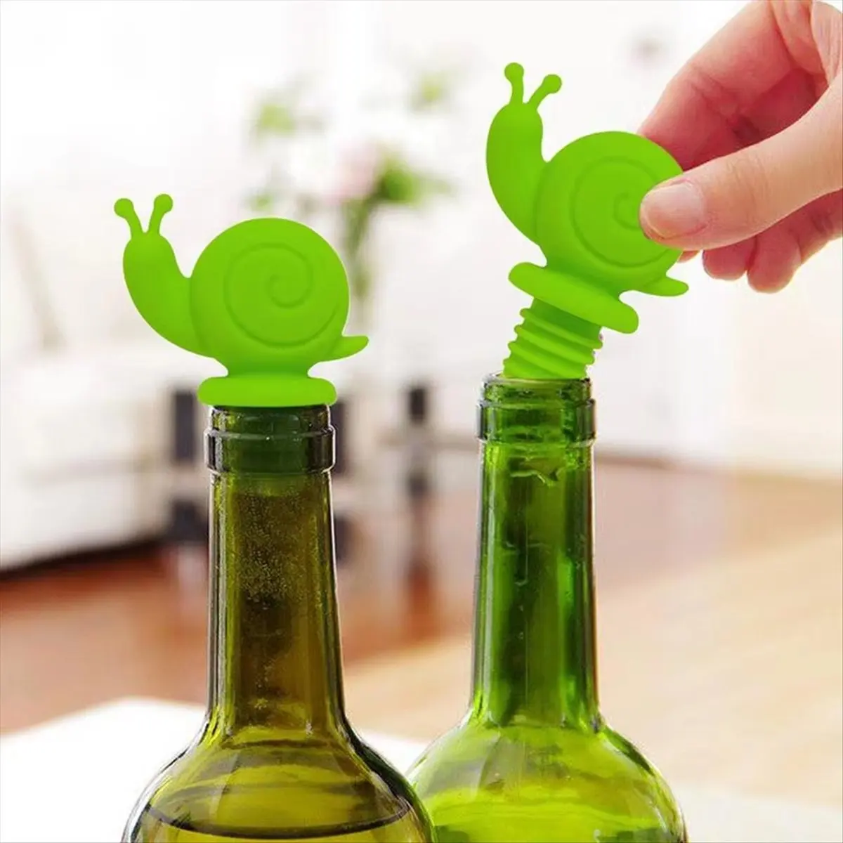 2026 Trend Wine Bottle Sealer Reusable Snail Shape Wine Plug Silicone Wine Seal Stoppers Glass Bottle Sealer for Beer Bottles