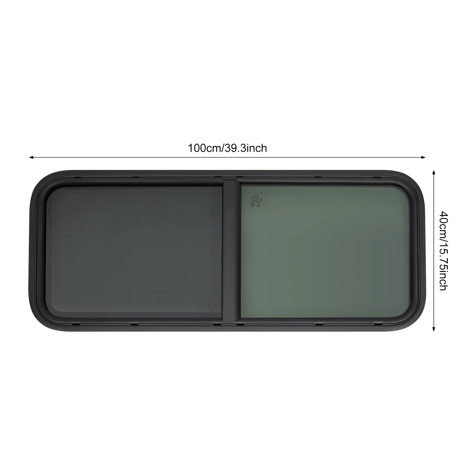 900x300mm/1000x400mm Gehard Glas Schuifraam Caravan Zijraam Camper Vent Push-Pull Venster Klamboe Schaduw Venster - afbeelding 1