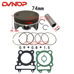 Bore Size STD 74mm Piston Rings Gasket Kit For Yamaha YS250 YBR250 2007 2009 XT250 XTZ250 1YB 2013-2015