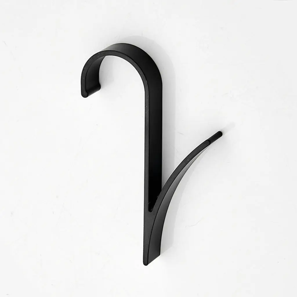

Practical 2/7 Shape Aluminium Alloy Creative Multifunctional Useful Wall Hook Pothooks Radiator Hanger Bathroom Organizer