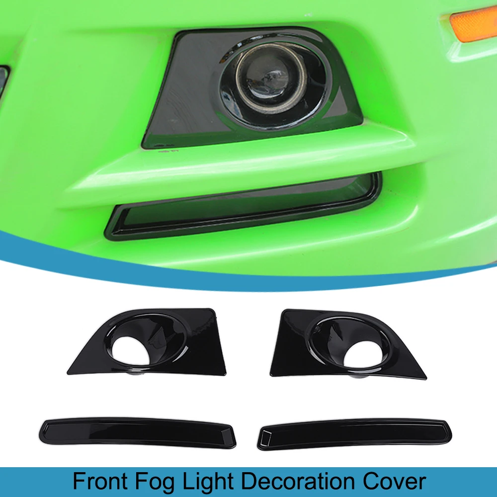 Car Front Bumper Fog Light Decoration Cover Fog Lamp Trim Sticker for Ford Mustang 2010 2011 2012 2013 2014 Exterior Accessories