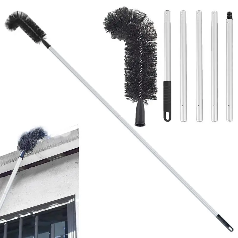 NEW Telescopic Gutter Cleaning Brush Removing Leaves Debris Adjustable Angle For Hard-to-Reach Areas Gutter Guard Cleaner Tools