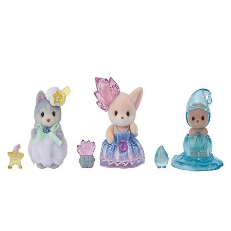 Sylvanian familles aveugle porte-clés figurines originales maison de poupée meubles jouets fée forêt fille jouet cuisines ternes