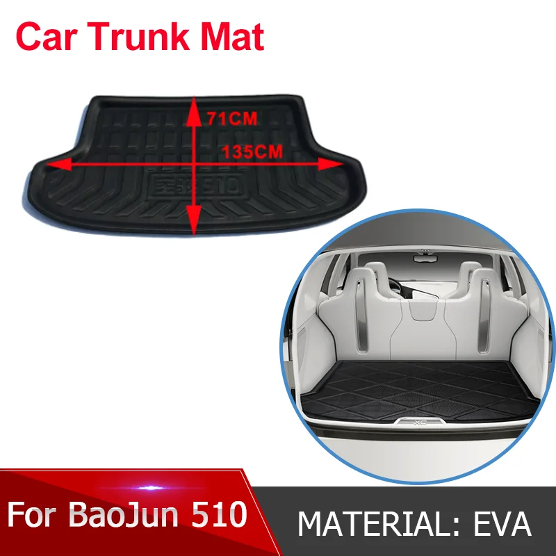 

EVA Car Rear Trunk Mat Waterproof Protective Liner Trunk Tray Floor Mat Accessories for Wuling BaoJun 510 Chevrolet Chevy Groove