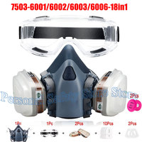 7503 Respirator Mask Protective Mask Industry Painting Spray Dust Gas Mask With 3M 501 5N11 6001CN 6002CN 6003CN 6006CN