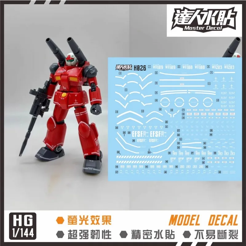 D.L Model Decal H026 for 1/144  RX-77-2 GUNCANNON Assembly Model Toys Action Figure Hobby DIY Fluorescent Stickers