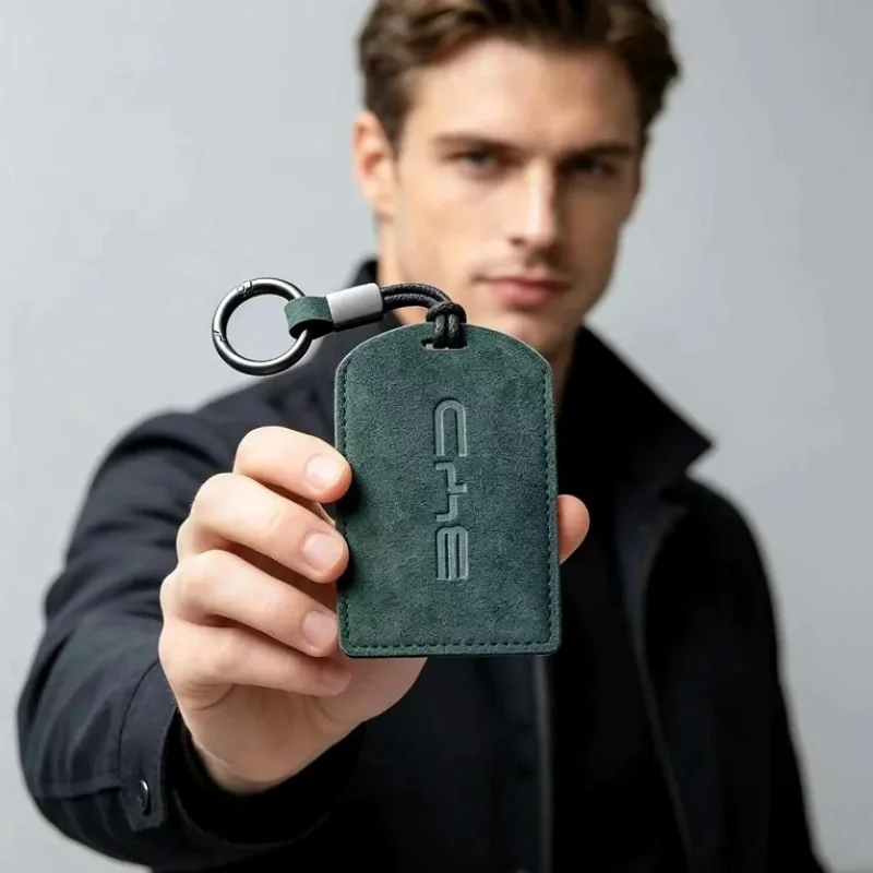 Car Key Card Cover Key Card Pouch Card Key Protector Suede Leather For BYD Seal U Dolphin Mini Sealion 7 Song Pro ATTO 3 Yuan UP
