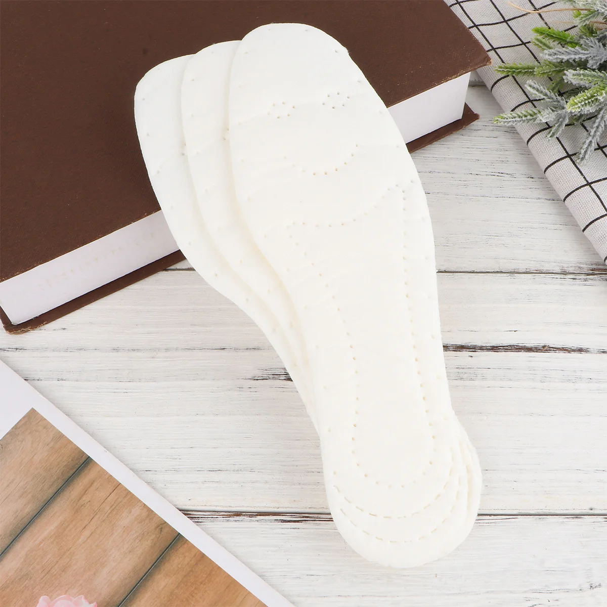 

5pcs Universal Cotton Insoles Disposable Sweat-Absorbing Cuttable Shoe Inserts For Men Women Sports Travel Boating Foot Care
