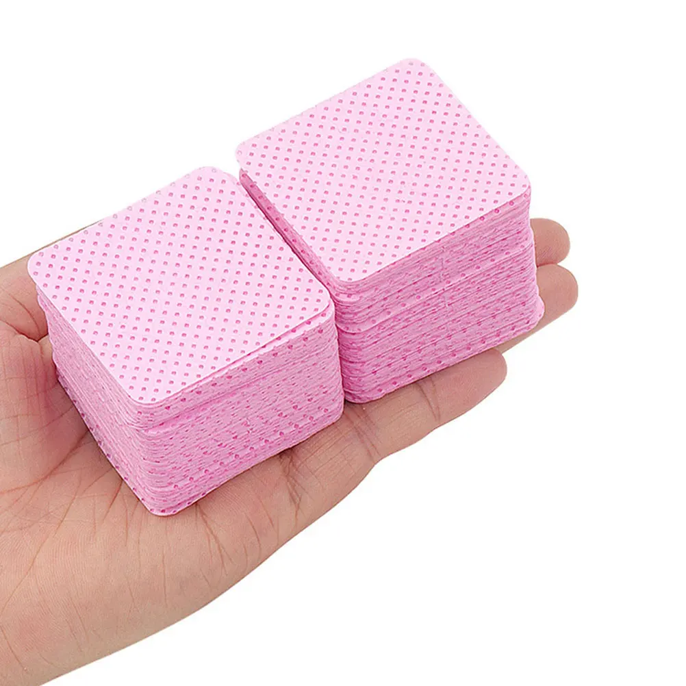

400pcs Cleaning Makeup Gel Polish Remover Pink Travel Size Paint Remover Wipes No Lint Nail Wipes Acrylic