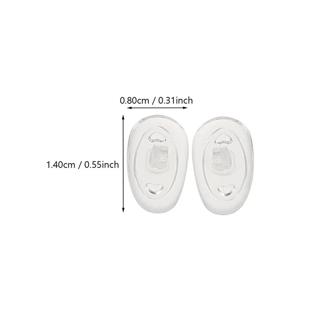 20Pairs منصات أنف للنظارة عدم الانزلاق للنظارات سيليكون المضادة للانزلاق وسائد استبدال قطع الأنف النظارات دعم جسر مريح #5