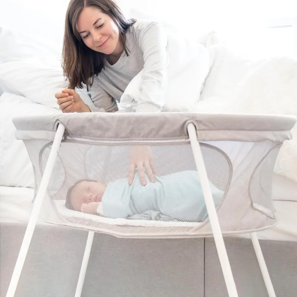 Kebutuhan dasar bayi™Bassinet bayi, abu-abu, portabel dan dapat dilipat, termasuk sisipan empuk