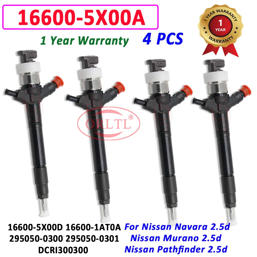 

4 PCS 16600-5X00A Diesel Fuel Injector Nozzle 16600-5X00D 16600-1AT0A NEW 295050-0300 295050-0301 DCRI300300 ORLTL For Nissan