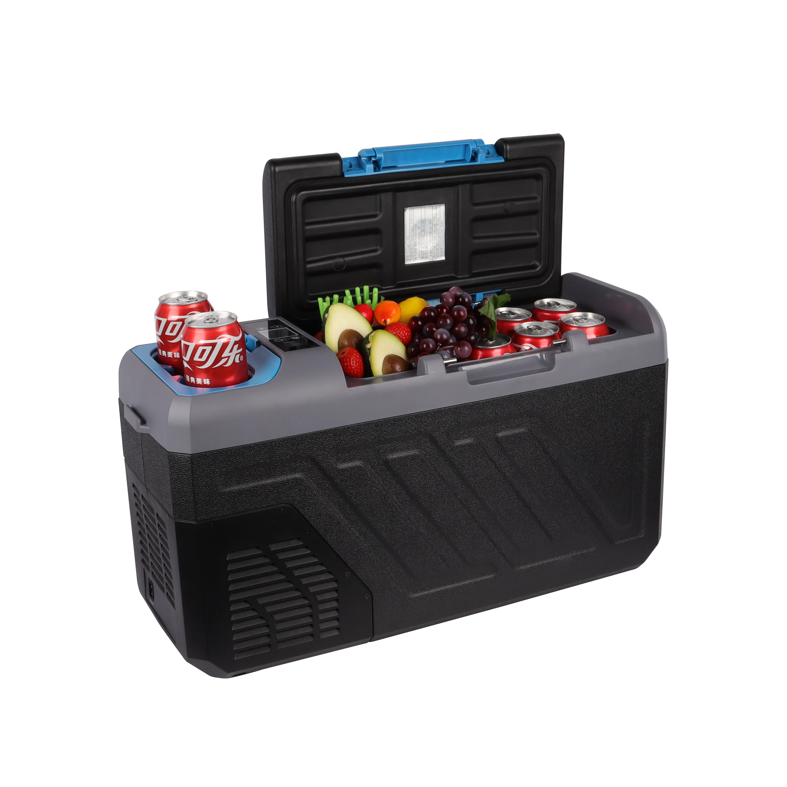 Wholesale DC12V AC220V 15L Single Cooling Zone Battery Bluetooth Car Freezer Camping Compressor Fridge