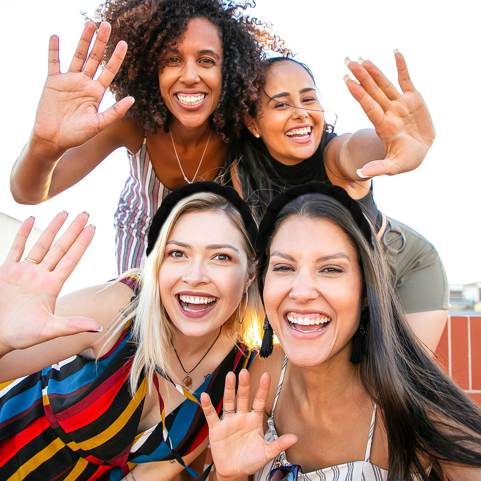 

Braided Headb Women Hair Hoop Gray Braided Design Lightweight Comfortable Durable Suitable Hairstyles Decorative Fashion Wide