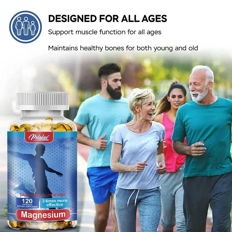 Highly Absorbable Magnesium, Relieves Leg Cramps and Muscle Tension, and Supports Muscle Function. High-quality Vitamin Formula