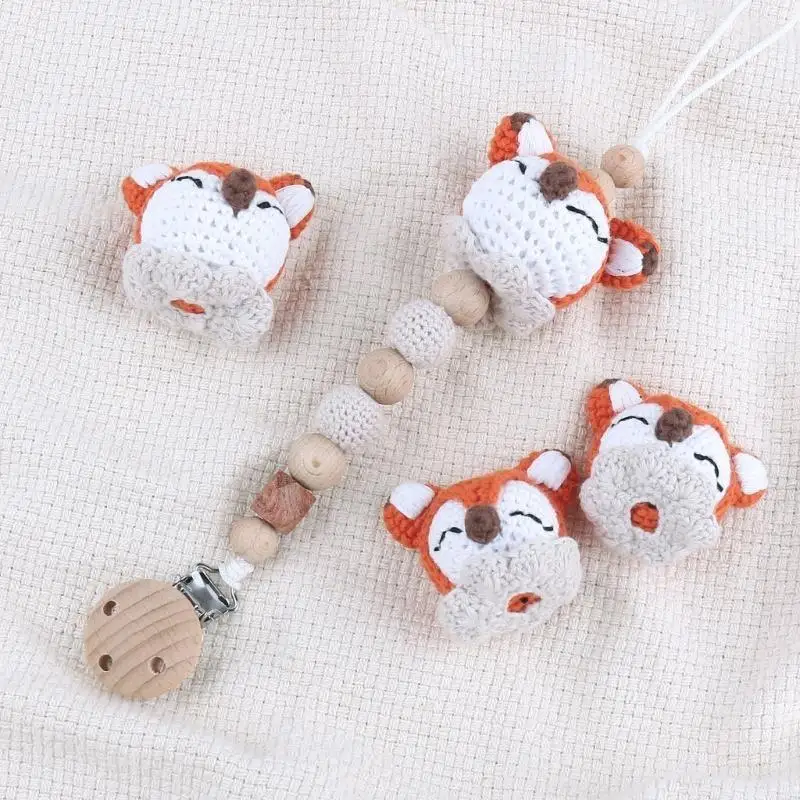 الطفل هوة كليب حبة الكروشيه الحيوان حبة التسنين لعبة لطيف الرضع دش هدية P31B #3