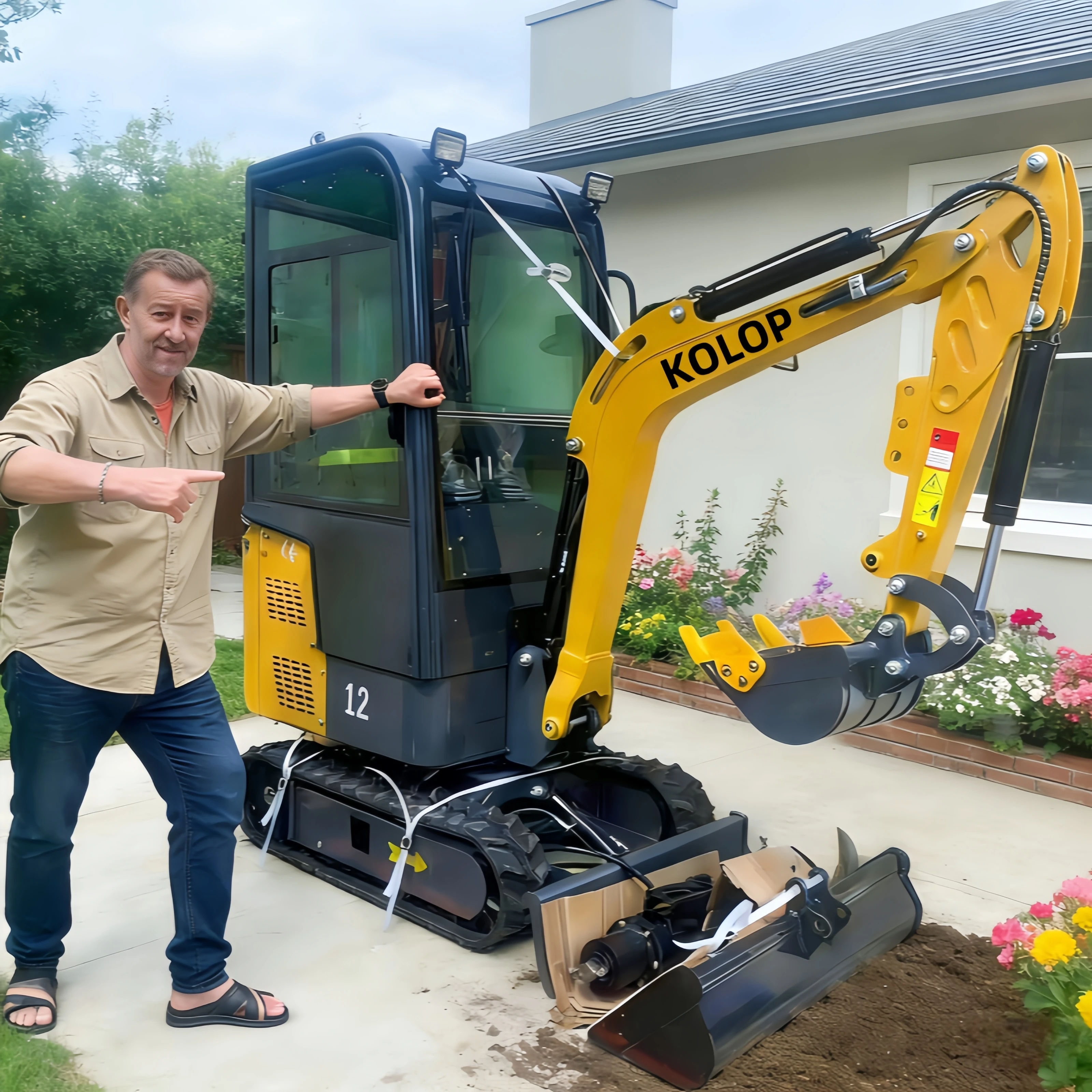 

Enclosed Cab Mini Excavator 1 Ton EURO 5 Kubota Engine and Yanmar Engine 1.5 Ton Crawler Garden Farm For Sale Customized