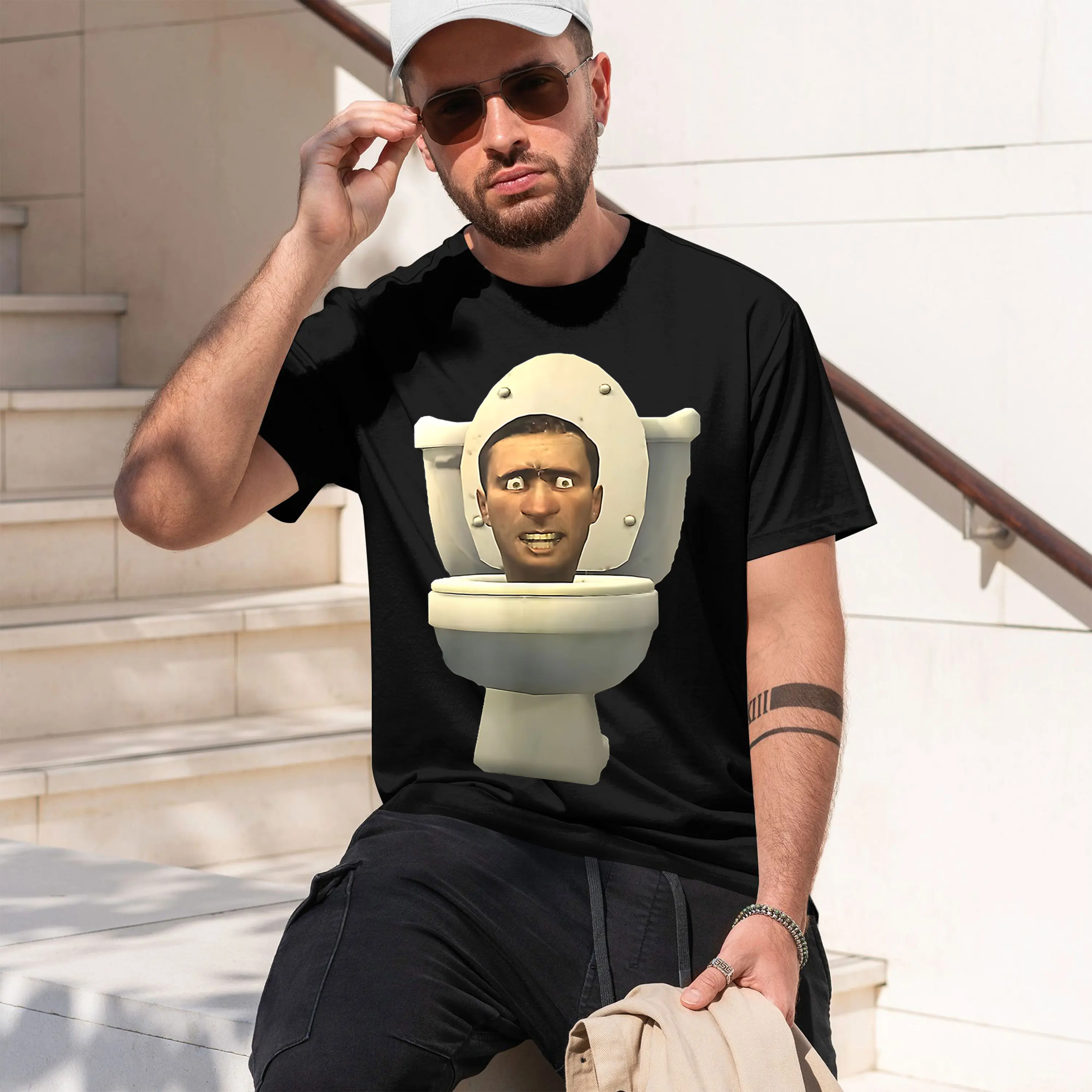 Skibidi Toilet 2026 New Model Men’s Short-sleeve crewneck T-Shirt Classic Casual Multiple Colors and Sizes for Daily Wear All-Da