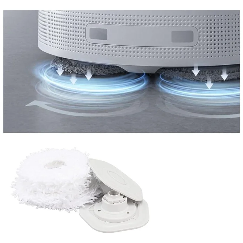وسادات قماش ممسحة بديلة AF93-Mop للمكنسة الكهربائية Dreame Bot W10 / W10 Pro مع حامل